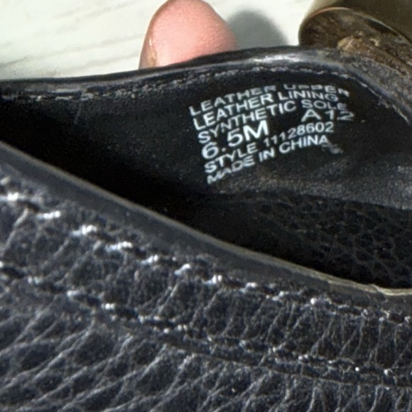 Tory Burch Shoes Amanda Size 6.5 Black Leather Peep Toe Wedge Heels - Picture 9 of 10